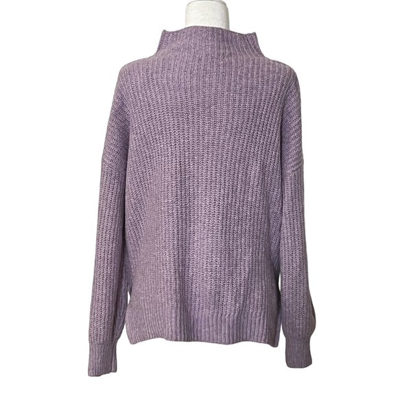 Rachel Zoe Women's Sweater Purple Knit Size Large Pullover Half Turtle - Picture 2 of 8